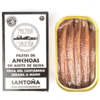 Filete anchoa del cantábrico Gourmet sobada a mano en aceite de oliva 90 gr. elaboración artesanal 100%