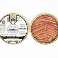 Tiras de anchoa del cantábrico sobadas a mano en aceite de oliva (100gr) elaboración artesanal 100%.