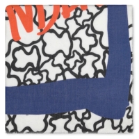 FOULAR STAY CUTE AZUL 180X70