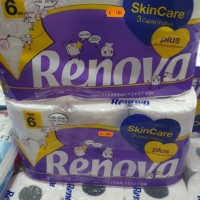 PAPEL HIGIéNICO 6 UNIDADES RENOVA SKIN CARE