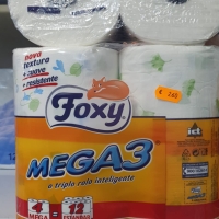 PAPEL HIGIéNICO FOXY MEGA 3