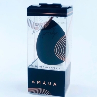 Beauty Blender Amaua color negro, ideal para difuminar primer, bases, correctores.