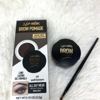 Pomada para cejas Sfr color Brow Pomade. Larga duración, resistente al agua. Incluye pincel angular