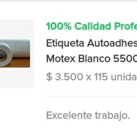 ETIQUETA MOTEX BLANCO PARA MODELO MOTEX 5500 ETIQUETADORA