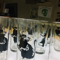 VASO SERIGRAFIADO BANKSY 2