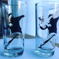 VASO SERIGRAFIADO BANKSY 4