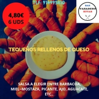 TEQUEÑOS RELLENOS DE QUESO O PLATANO (6 UNIDADES)