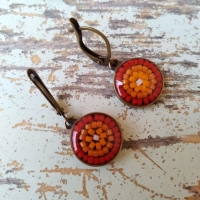 Pendientes Sihu naranja