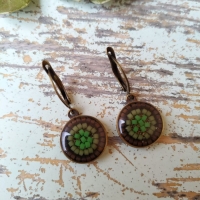 Pendientes Sihu azul bosque