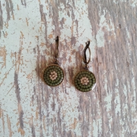 Pendientes Sihu verde beige