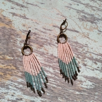 Pendientes Nakai rosa azul