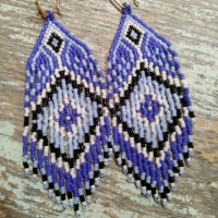 Pendientes Awan azul y blanco.