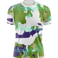 camiseta técnica mod. camuflaje verde y palas