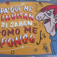 Pa´que me invitan si saben como me pongo 30 x 25 cm