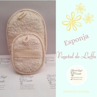 Esponja Vegetal o luffa  pequeña con manopla