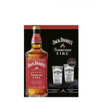 JACK DANIELS FIRE   2 VASOS SHOT 750ML 