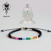 PULSERA 7 CHAKRAS NEGRA