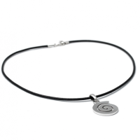 Collar negro espiral 