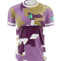 Camiseta técnica mod. camuflaje morada y violeta.