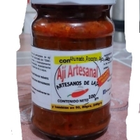 SALSA DE AJí AHUMADO, ROCOTO, AJO Y ALBAHACA - FRASCO 100 GRS