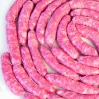 Longaniza cerdo atada fresca