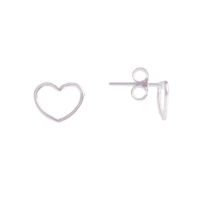 PENDIENTES LOVE ORO BLANCO