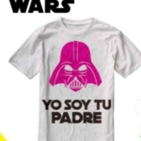 polera star wars talla L blanca 