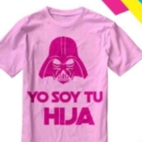 polera star wars talla L rosada 