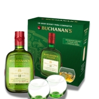 Whisky buchanan´s 750ml   2 vasos metalicos