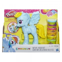 PLAY-DOH MASA SET MY LITTLE PONY RAINBOW DASH PEINADOS DE COLORES 