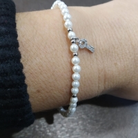 PULSERA PERLAS PLATA DE LEY