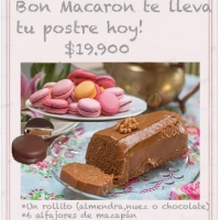 ROLLITO DE PANQUEQUE 7 MACARONS 6 ALFAJORES. DESPACHO INCLUIDO EN VITACURA, LAS CONDES Y LO BARNECHEA
