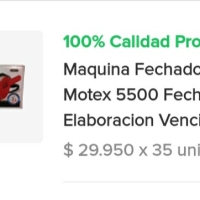 MOTEX 5500 ORIGINAL FECHADORA FECHA ELABORACIóN/FECHA VENCIMIENTO