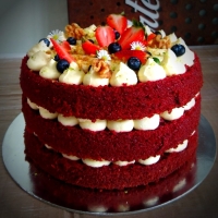 Red velvet con remolacha 12-16 porciones (por encargo) en esta presentación