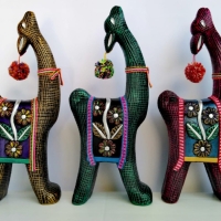 Vicuñita estilizada acabado texturizado