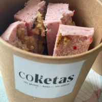 Barras heladas frambuesa coco y nuez