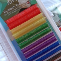 Pestañas de colores pelo a pelo funmix