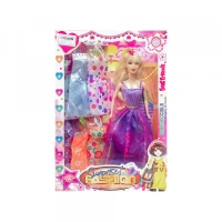 MUÑECA FASHION 6 VESTIDOS CAJA 33X21 CM